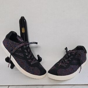 Tretorn Black Multicolor Glitter Sneakers